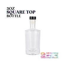 Load image into Gallery viewer, 3oz SQUARE TOP BOTTLE - GLASS