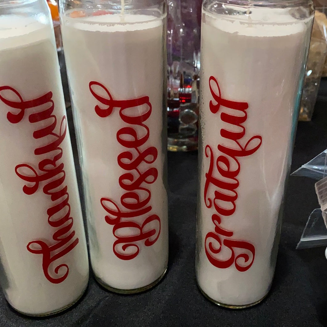 Grateful, Thankful, & Blessed Candle Set